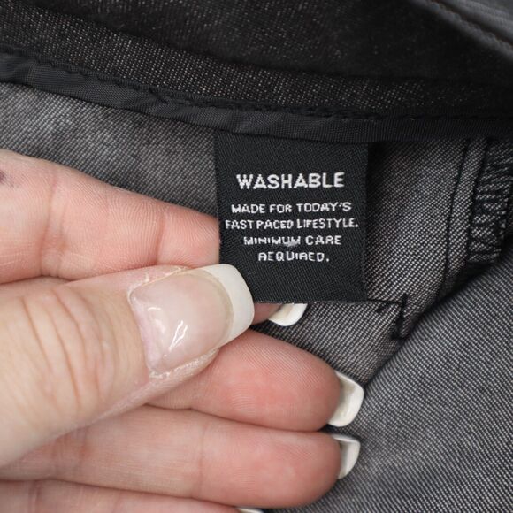 Larry Levine Pants Womens 6P Black Petite Stretch Straight Leg Slash Pockets - Picture 4 of 14